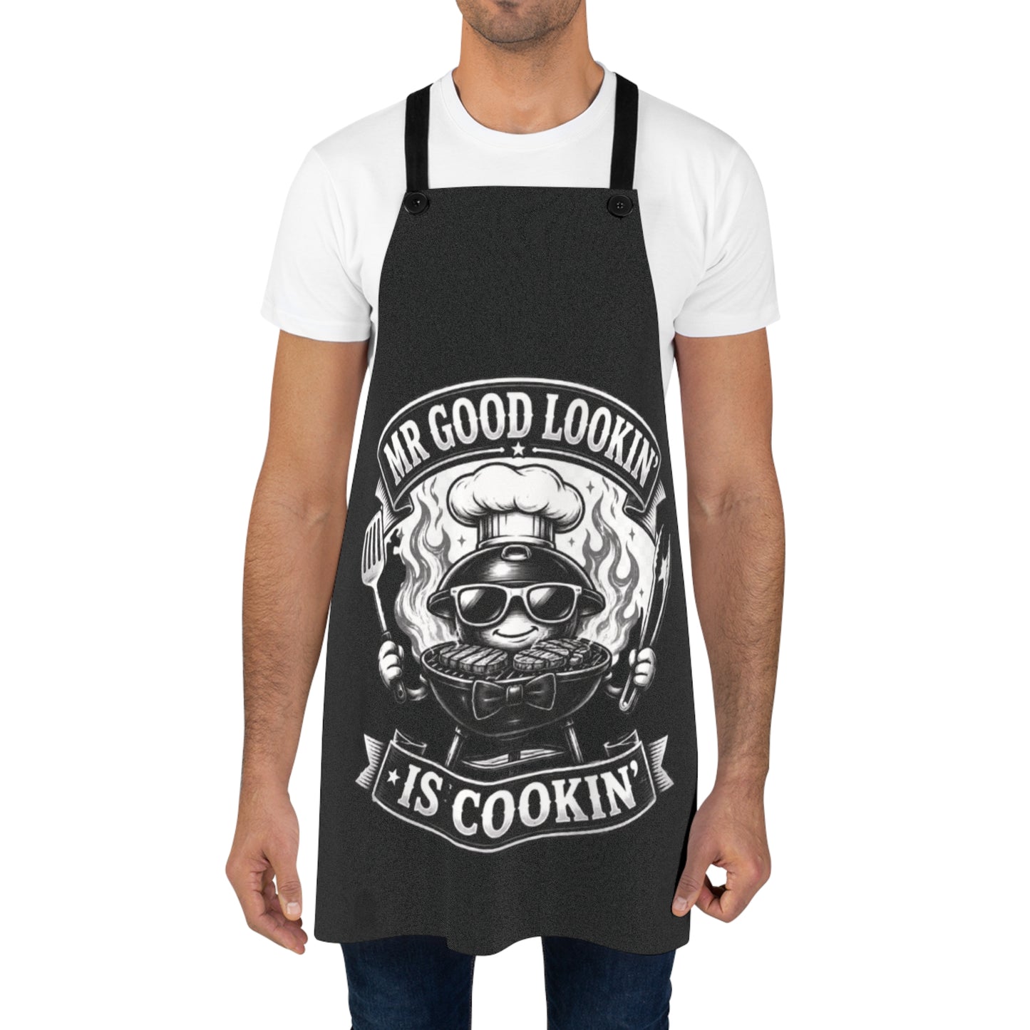 Apron — "Mr. Good Lookin' Is Cookin'" BBQ Grilling Apron