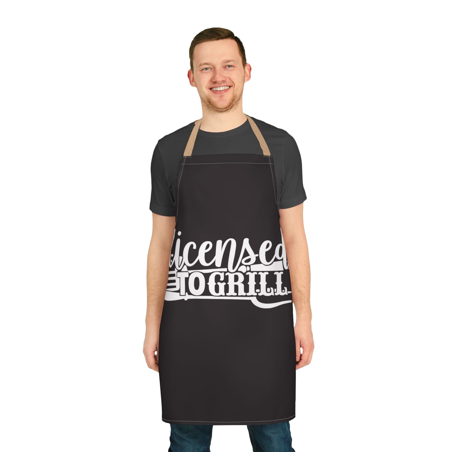 Classic Full-Length Custom Apron with Color Strap Options — Personalized Kitchen & BBQ Gift