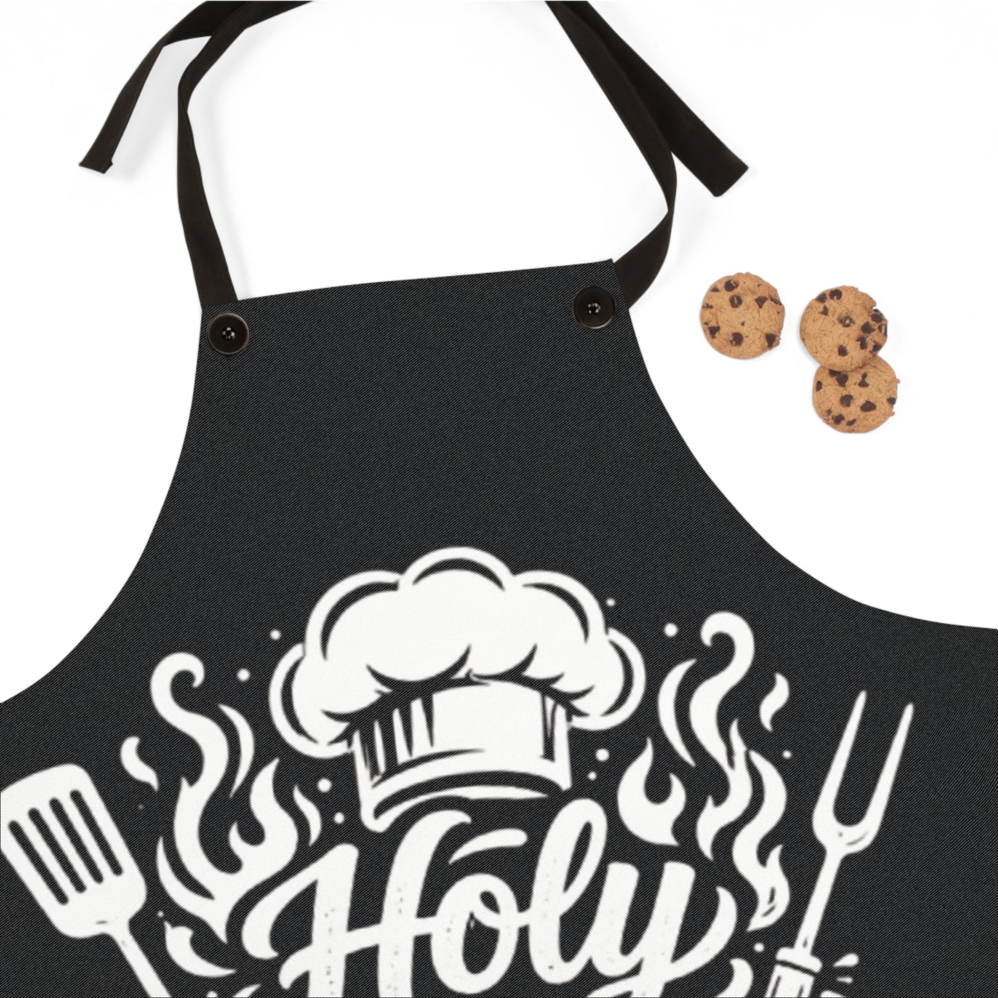 Apron — “Holy Smokes” BBQ Chef Apron (Grill Master Gift)