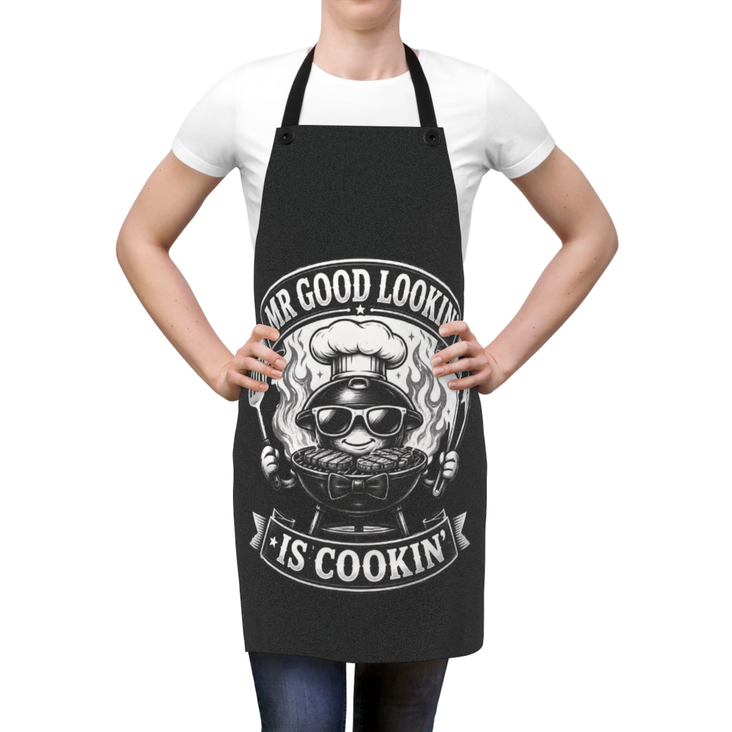 Apron — "Mr. Good Lookin' Is Cookin'" BBQ Grilling Apron