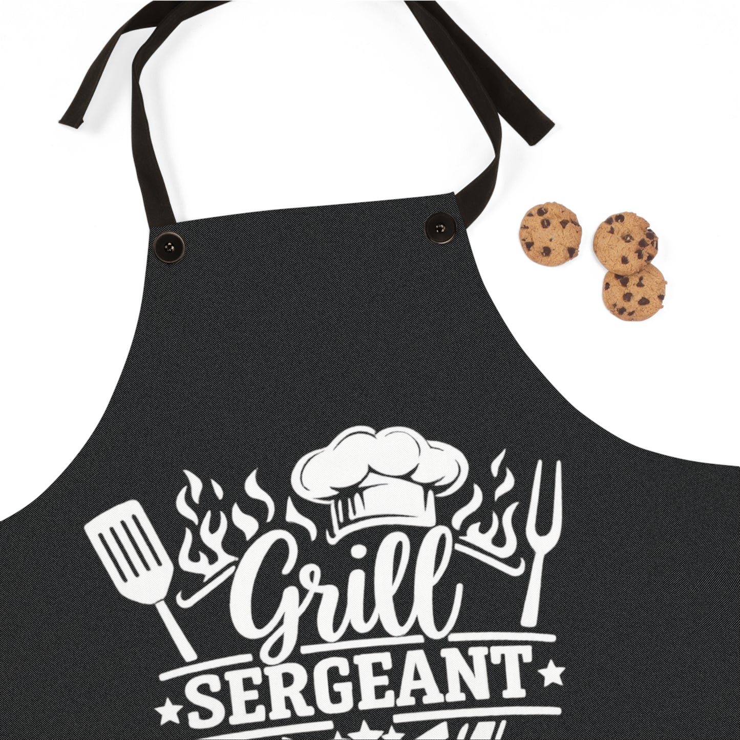Grill Sergeant Apron — Funny BBQ Chef Cook Apron for Men & Women