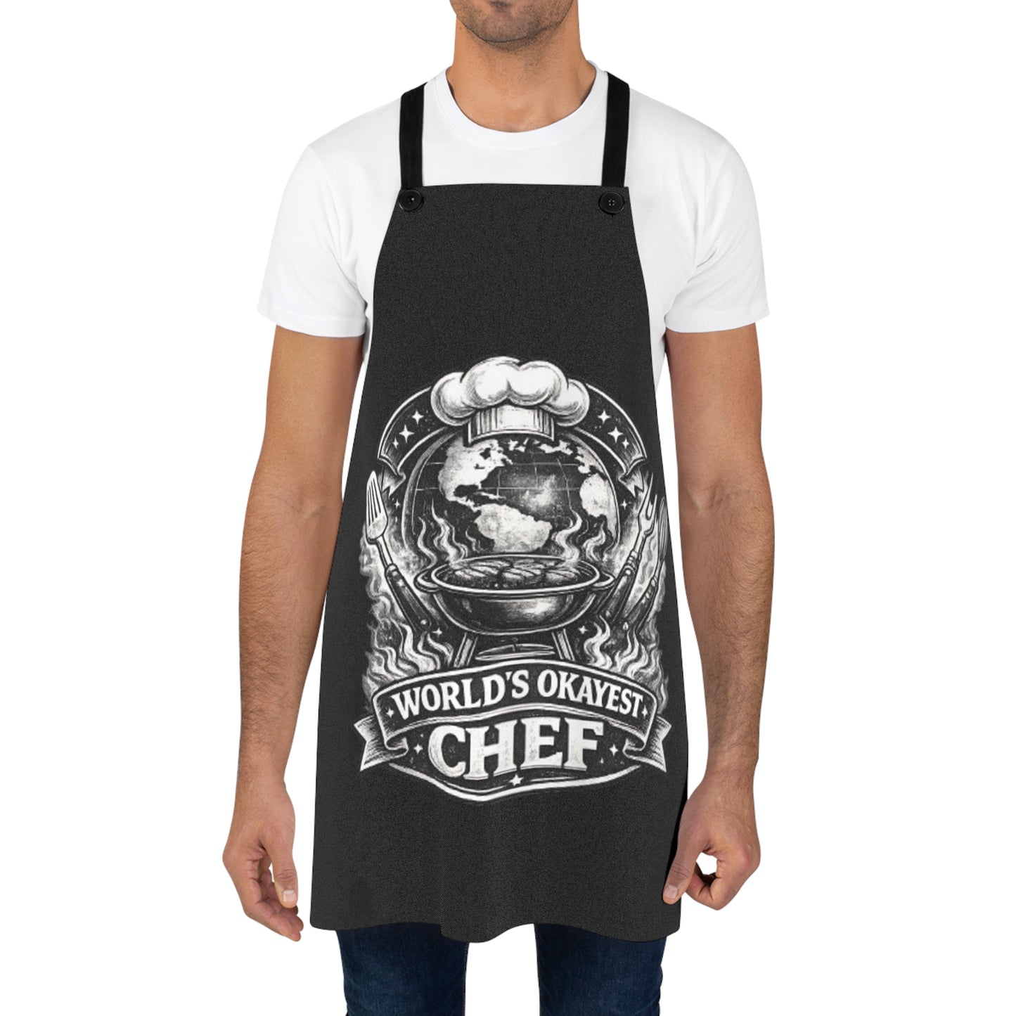 World's Okayest Chef Apron — Funny Chef Gift for Home Cooks