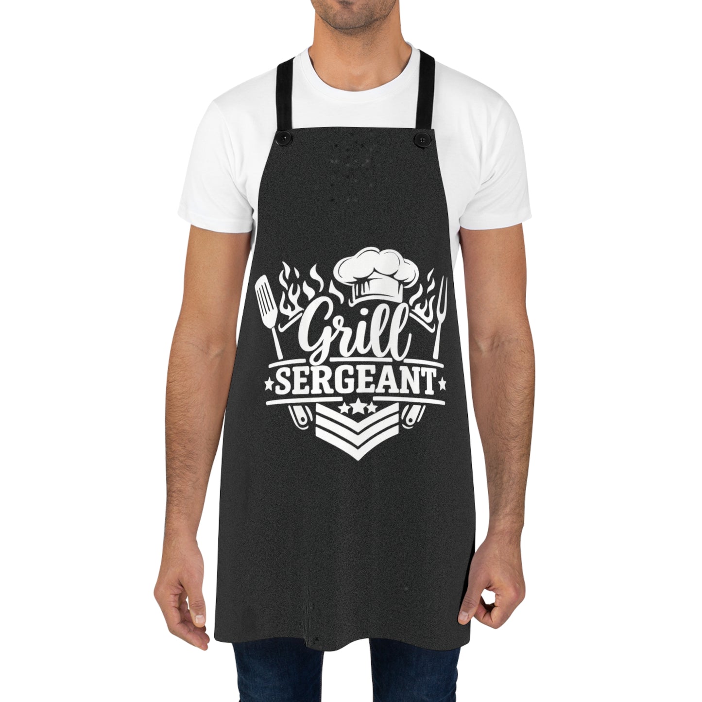 Grill Sergeant Apron — Funny BBQ Chef Cook Apron for Men & Women