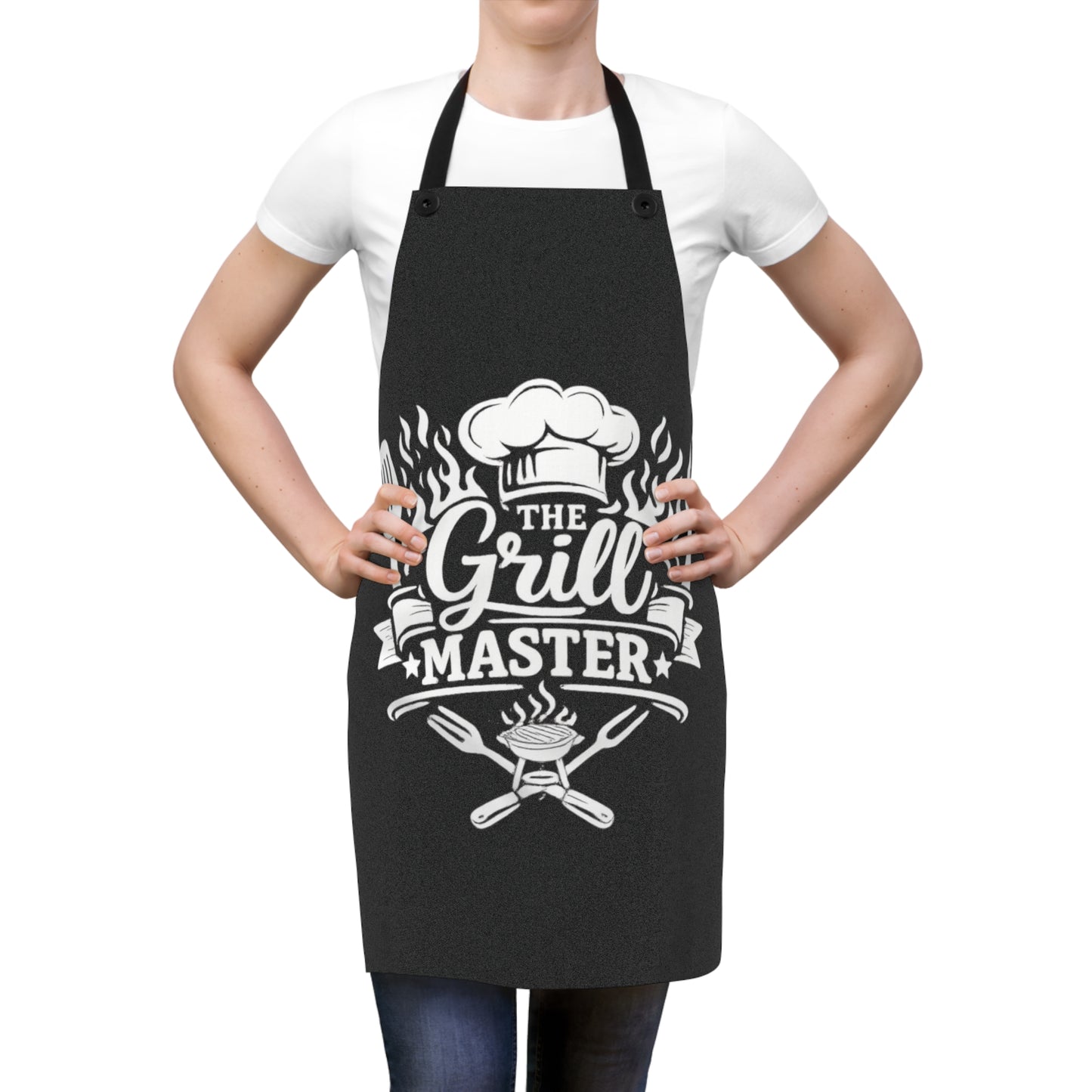 Grill Master Apron — BBQ Chef Cooking Apron with 'The Grill Master' Design