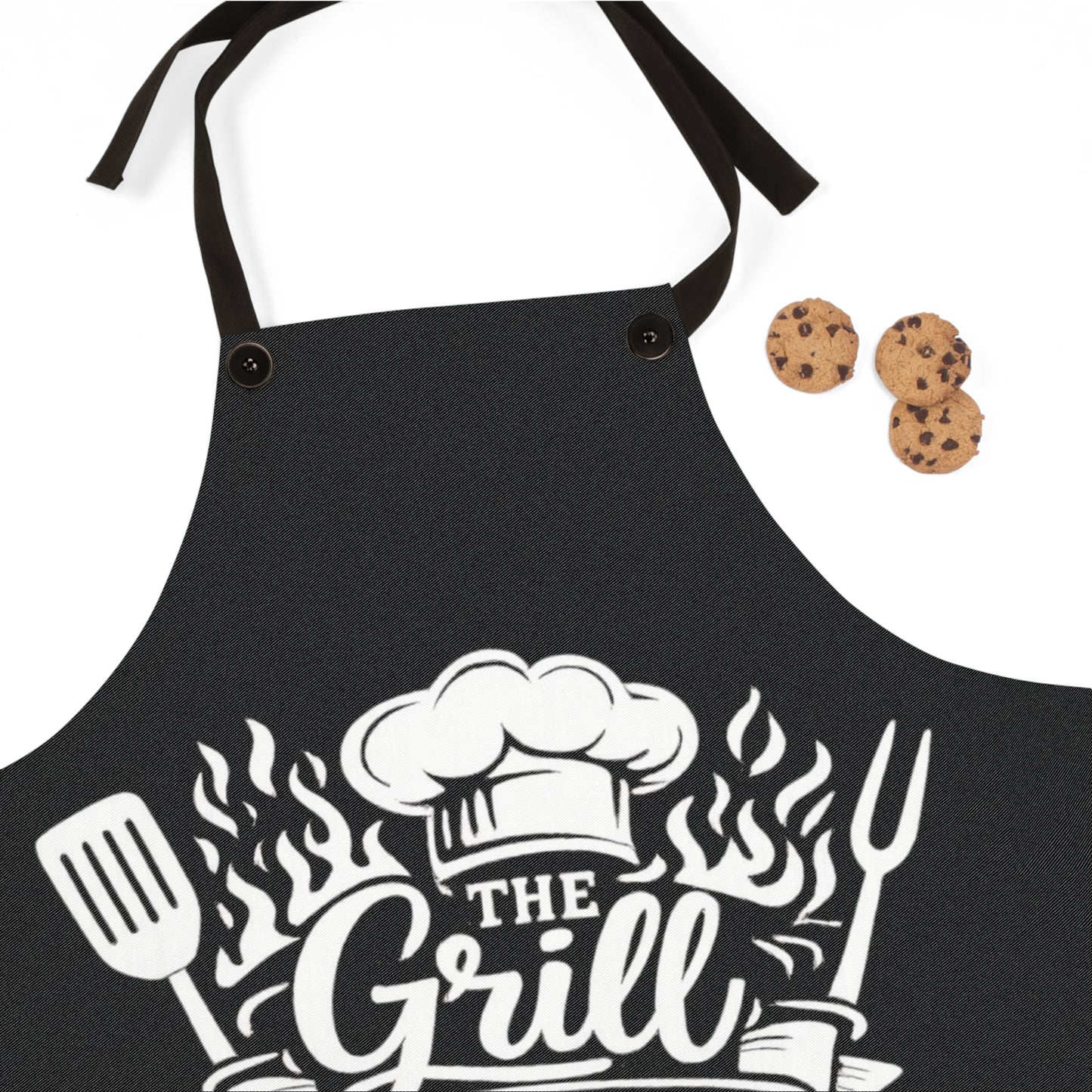 Grill Master Apron — BBQ Chef Cooking Apron with 'The Grill Master' Design