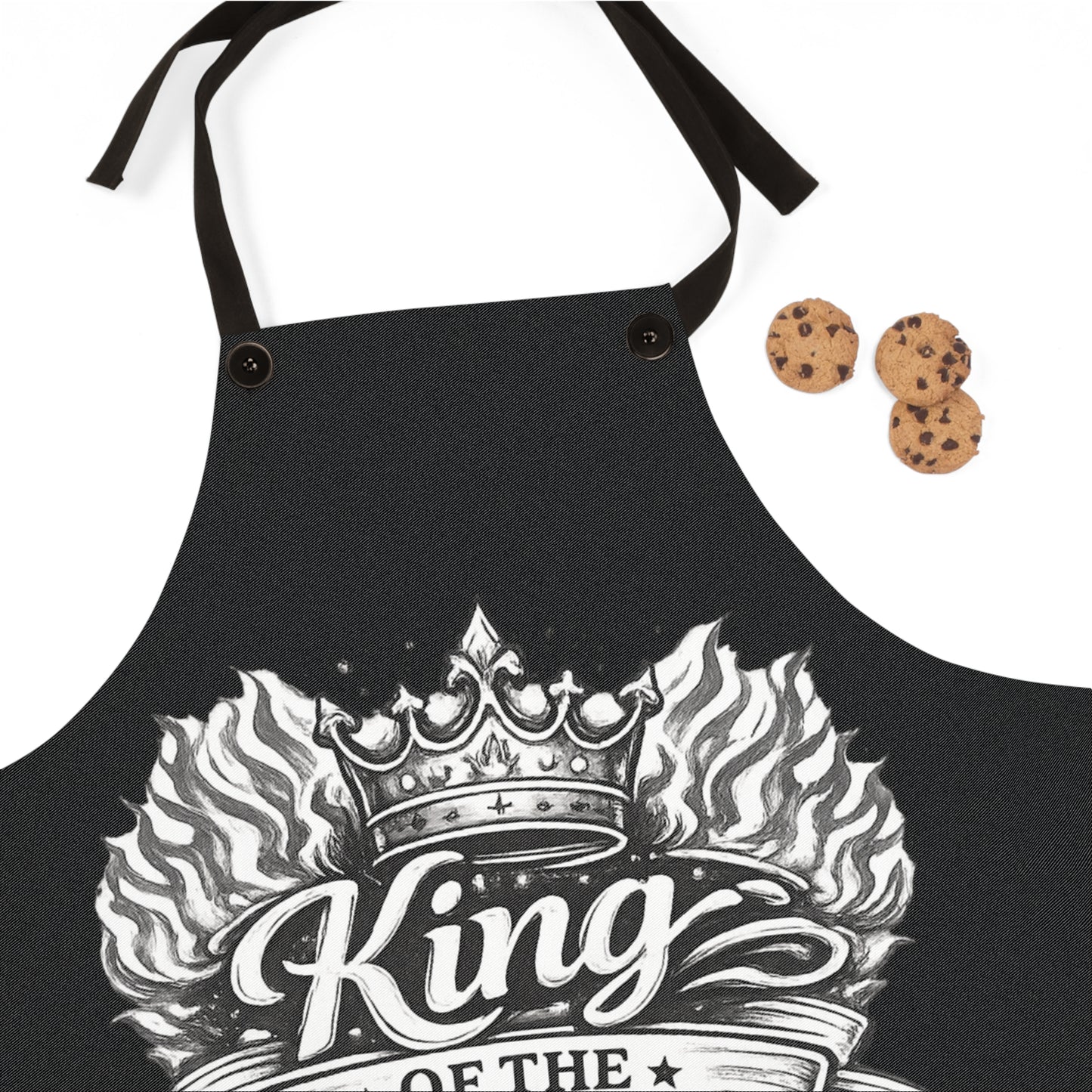 King of the Grill Apron — BBQ Chef Grillmaster Cooking Apron