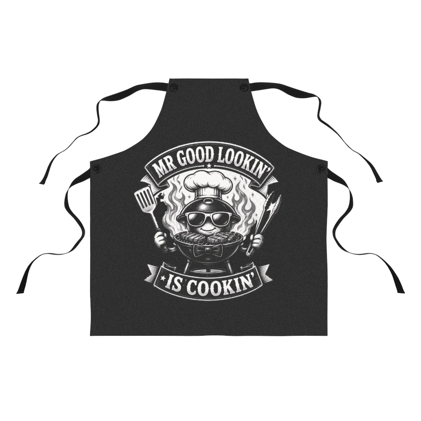 Apron — "Mr. Good Lookin' Is Cookin'" BBQ Grilling Apron