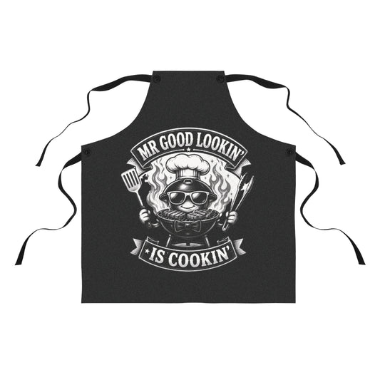 Apron — "Mr. Good Lookin' Is Cookin'" BBQ Grilling Apron