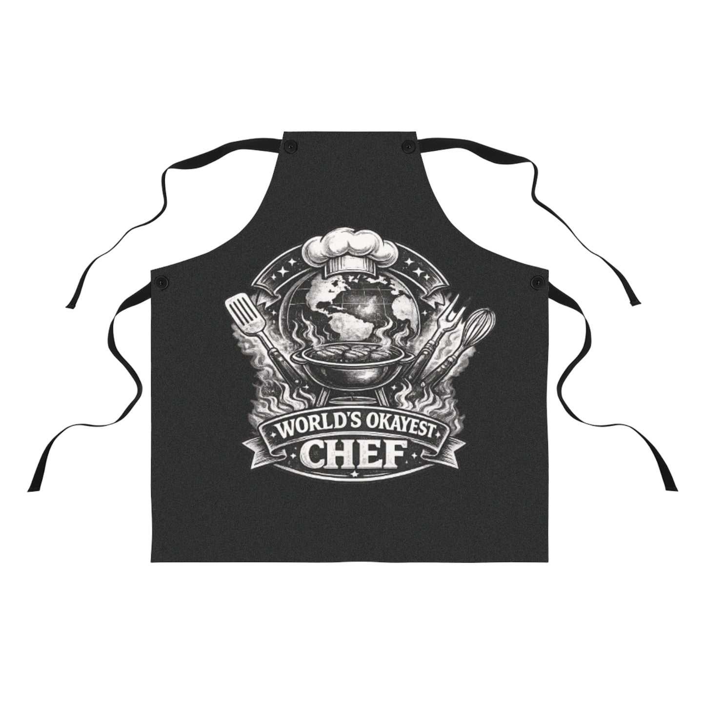 World's Okayest Chef Apron — Funny Chef Gift for Home Cooks