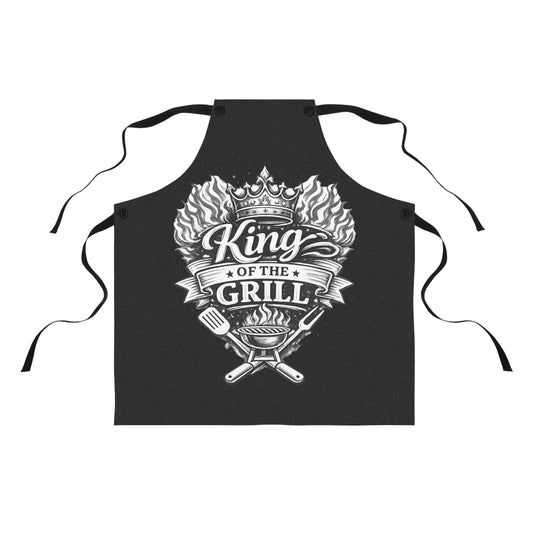 King of the Grill Apron — BBQ Chef Grillmaster Cooking Apron