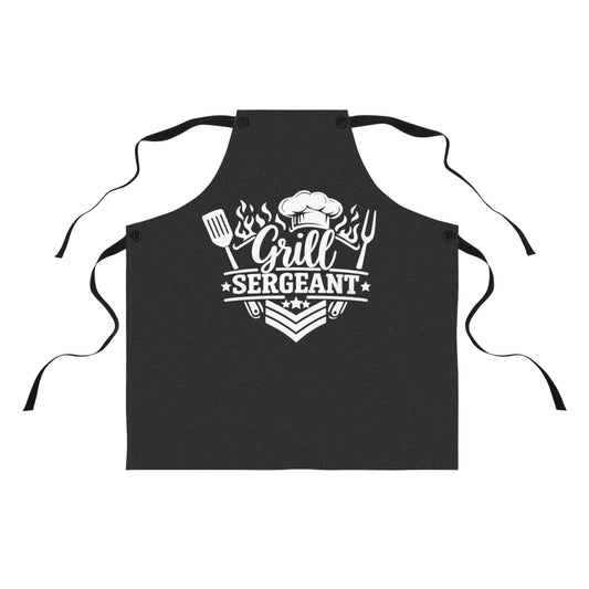 Grill Sergeant Apron — Funny BBQ Chef Cook Apron for Men & Women