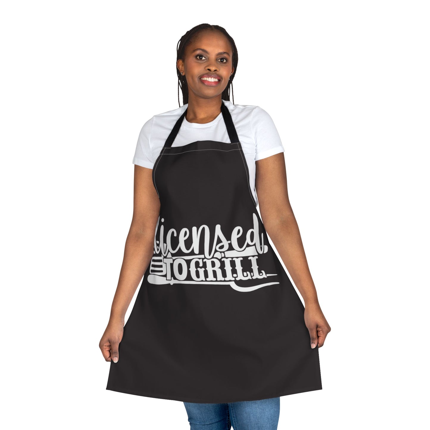 Classic Full-Length Custom Apron with Color Strap Options — Personalized Kitchen & BBQ Gift