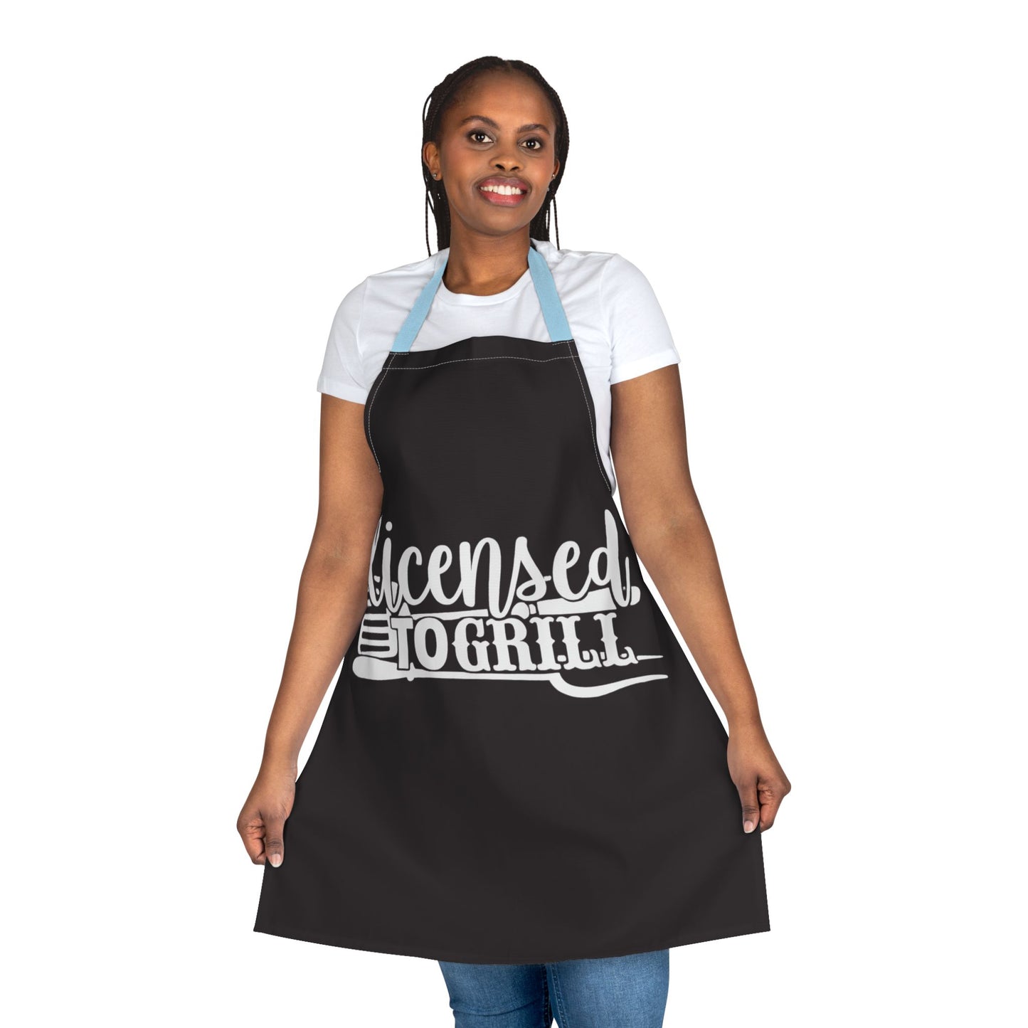 Classic Full-Length Custom Apron with Color Strap Options — Personalized Kitchen & BBQ Gift