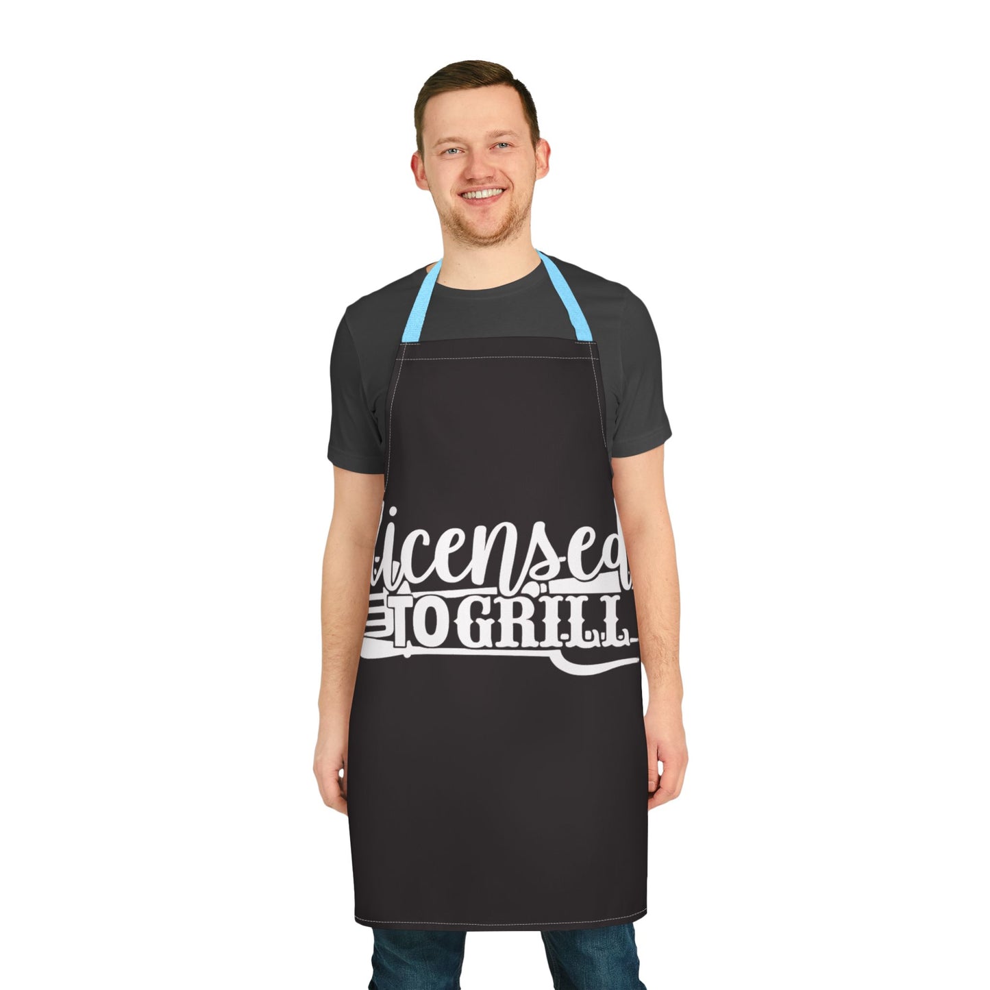 Classic Full-Length Custom Apron with Color Strap Options — Personalized Kitchen & BBQ Gift