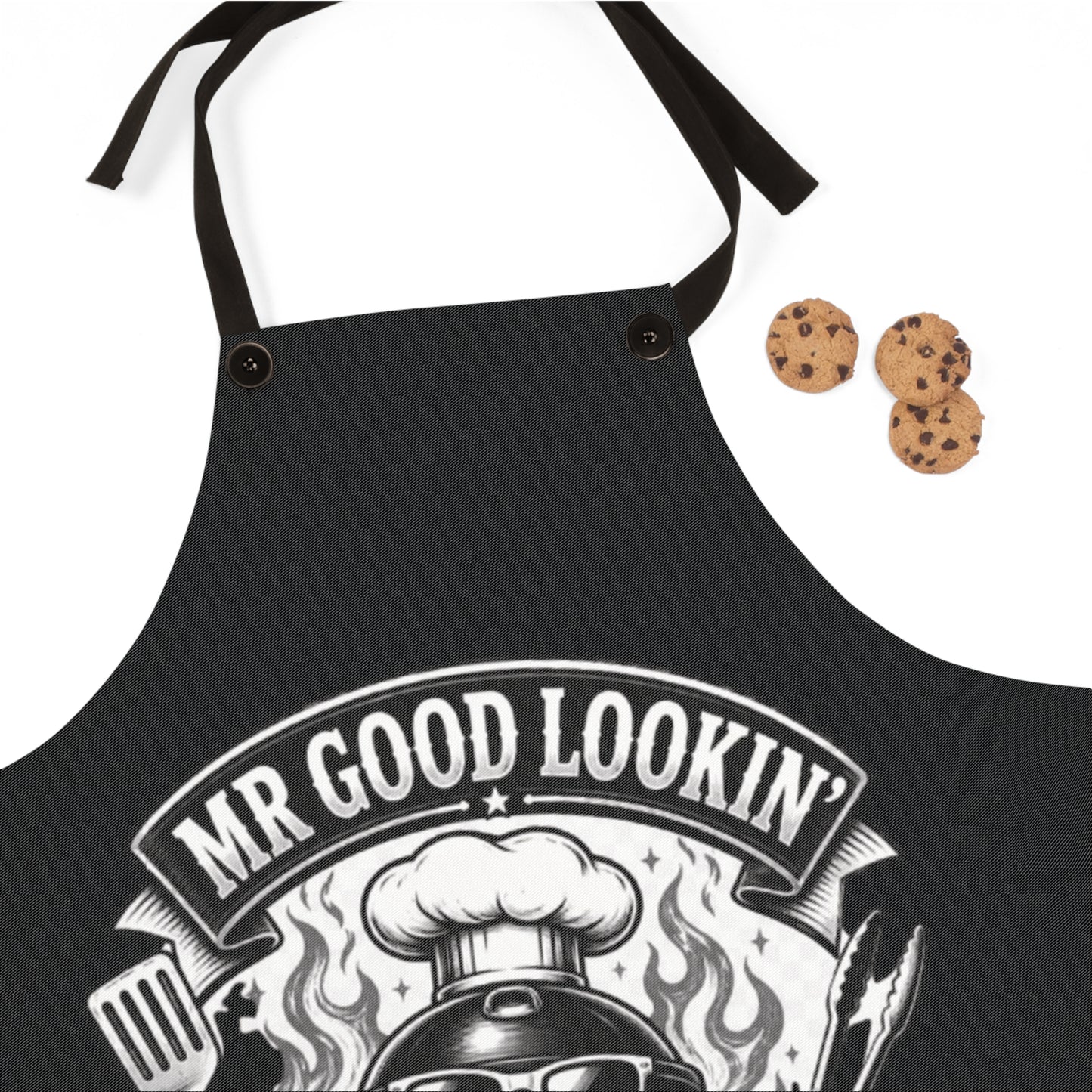 Apron — "Mr. Good Lookin' Is Cookin'" BBQ Grilling Apron